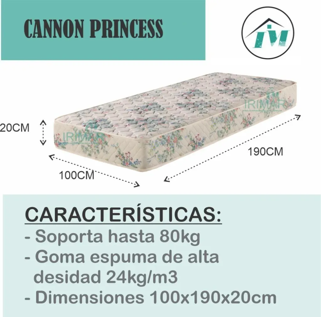 Colchón Cannon Princess 1 plaza y media